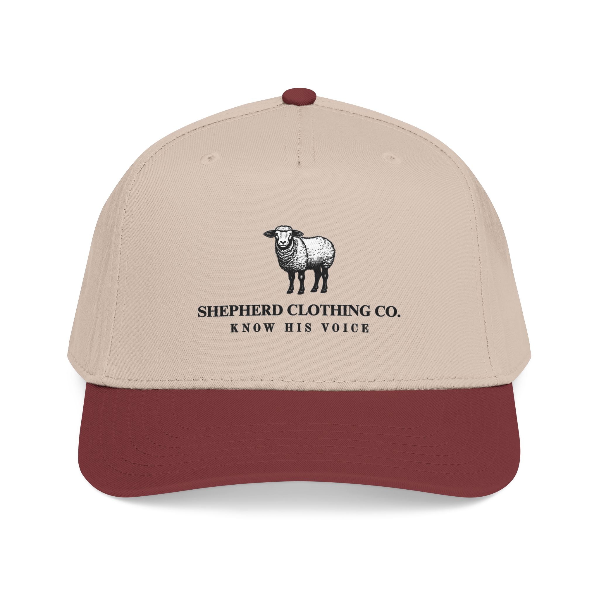 Sheep Logo Baseball Cap — "Shepherd Clothing Co. Know His Voice" Embroidered Hat