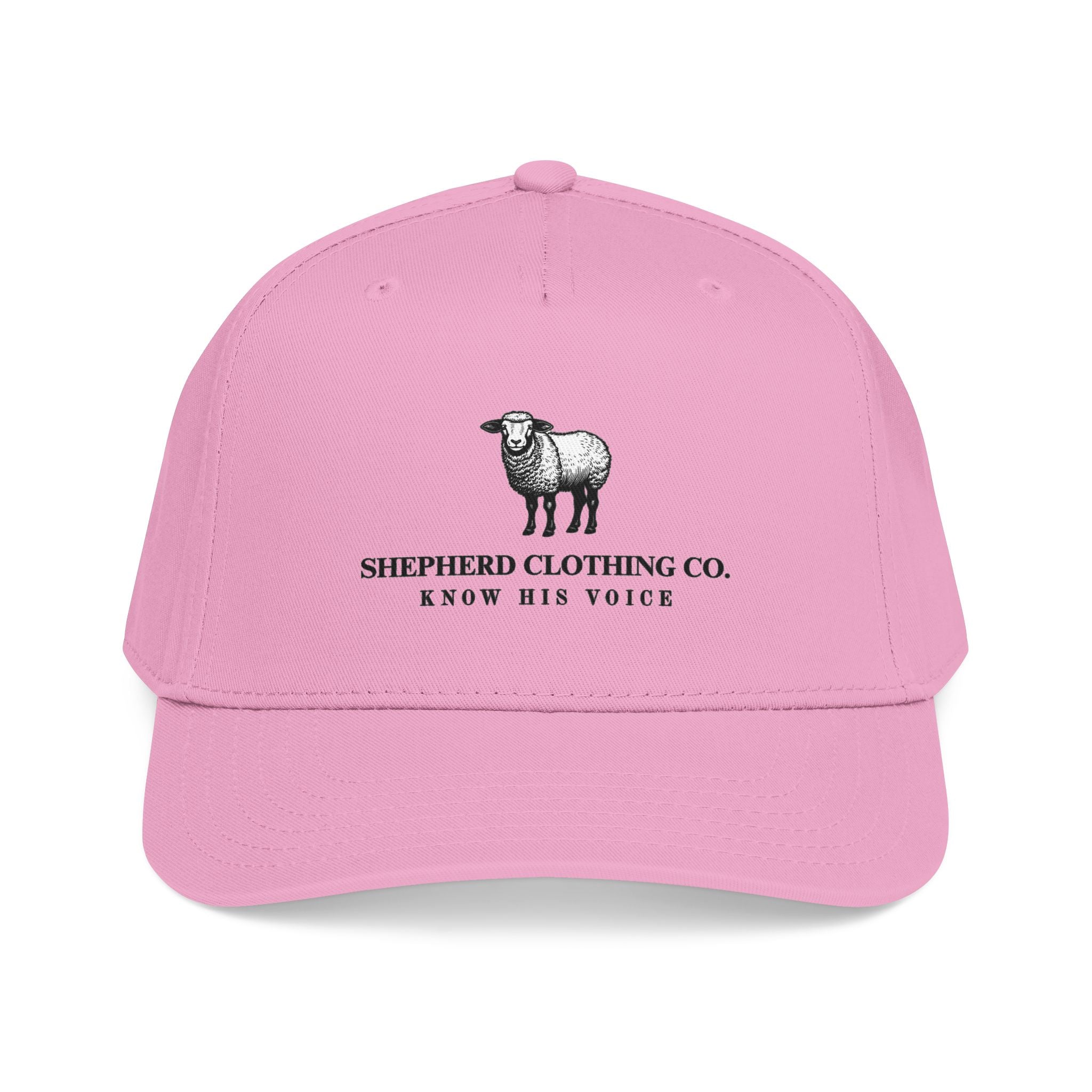 Sheep Logo Baseball Cap — "Shepherd Clothing Co. Know His Voice" Embroidered Hat