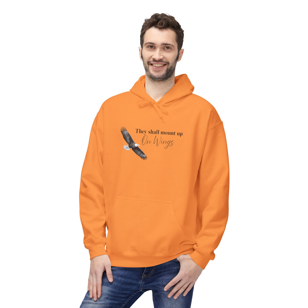 Soaring Eagle Hoodie - "They Shall Mount Up…” Inspirational Minimalist Pullover