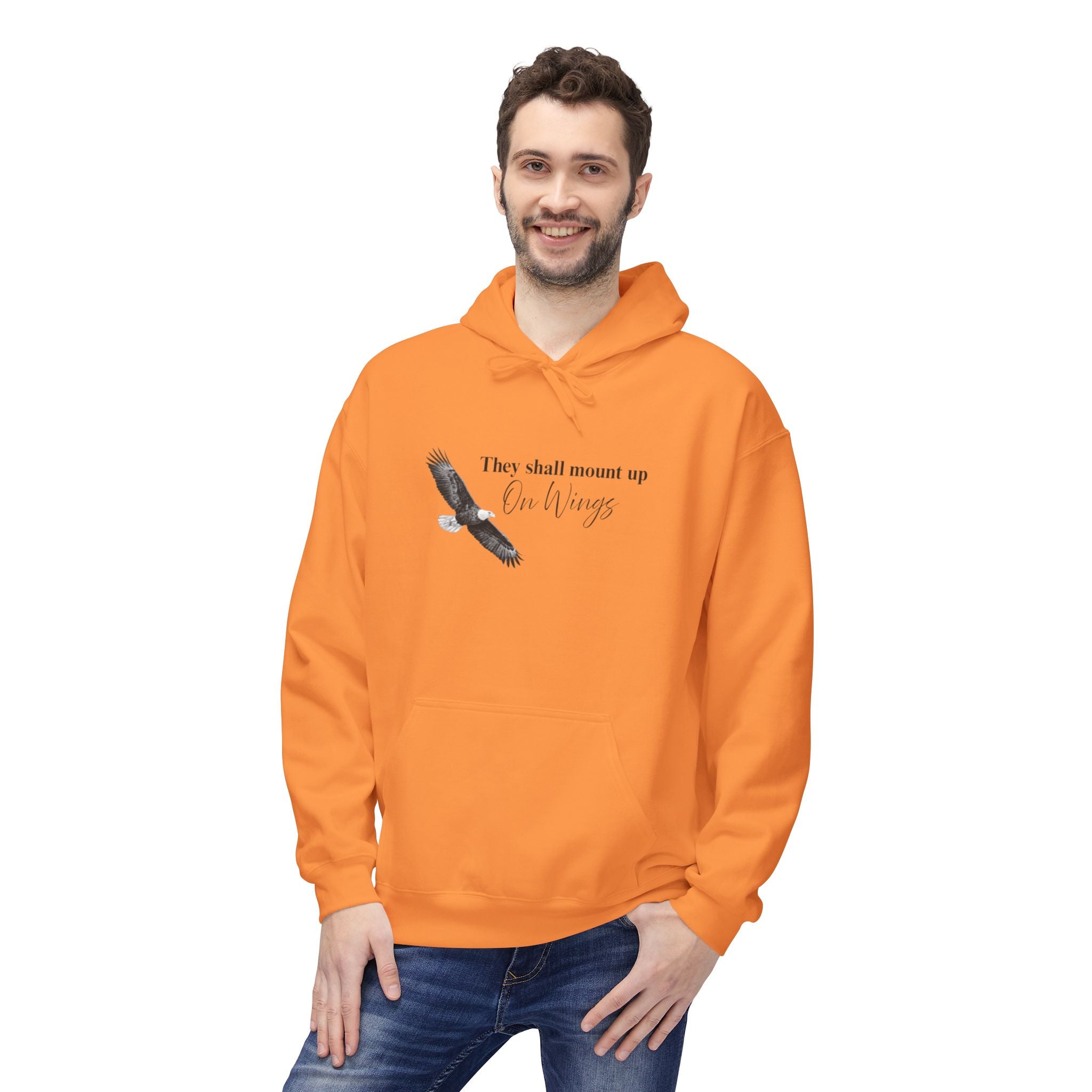 Soaring Eagle Hoodie - "They Shall Mount Up…” Inspirational Minimalist Pullover