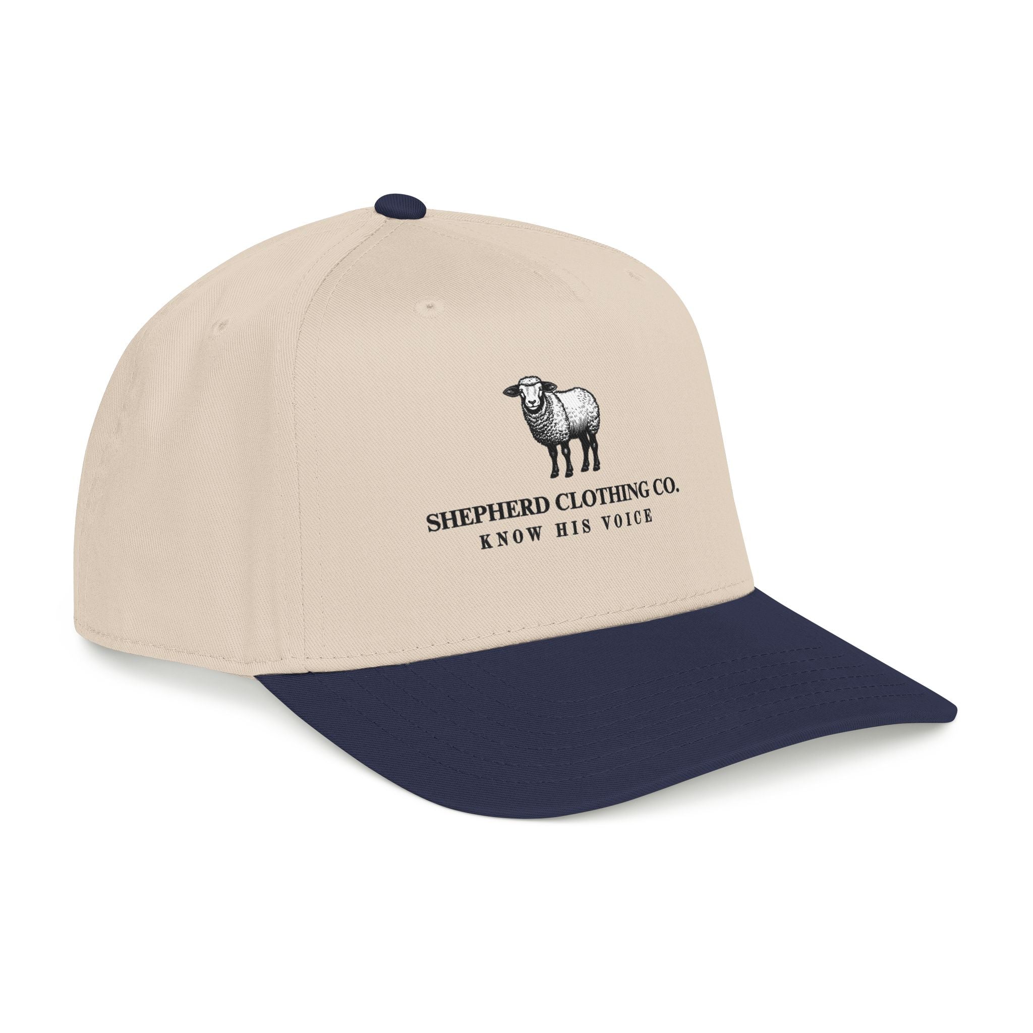 Sheep Logo Baseball Cap — "Shepherd Clothing Co. Know His Voice" Embroidered Hat