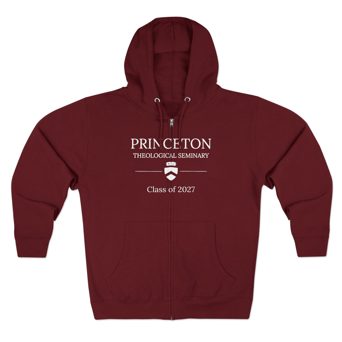 Princeton Theological Seminary Class of 2027 Zip Hoodie — Campus Chapel Illustration