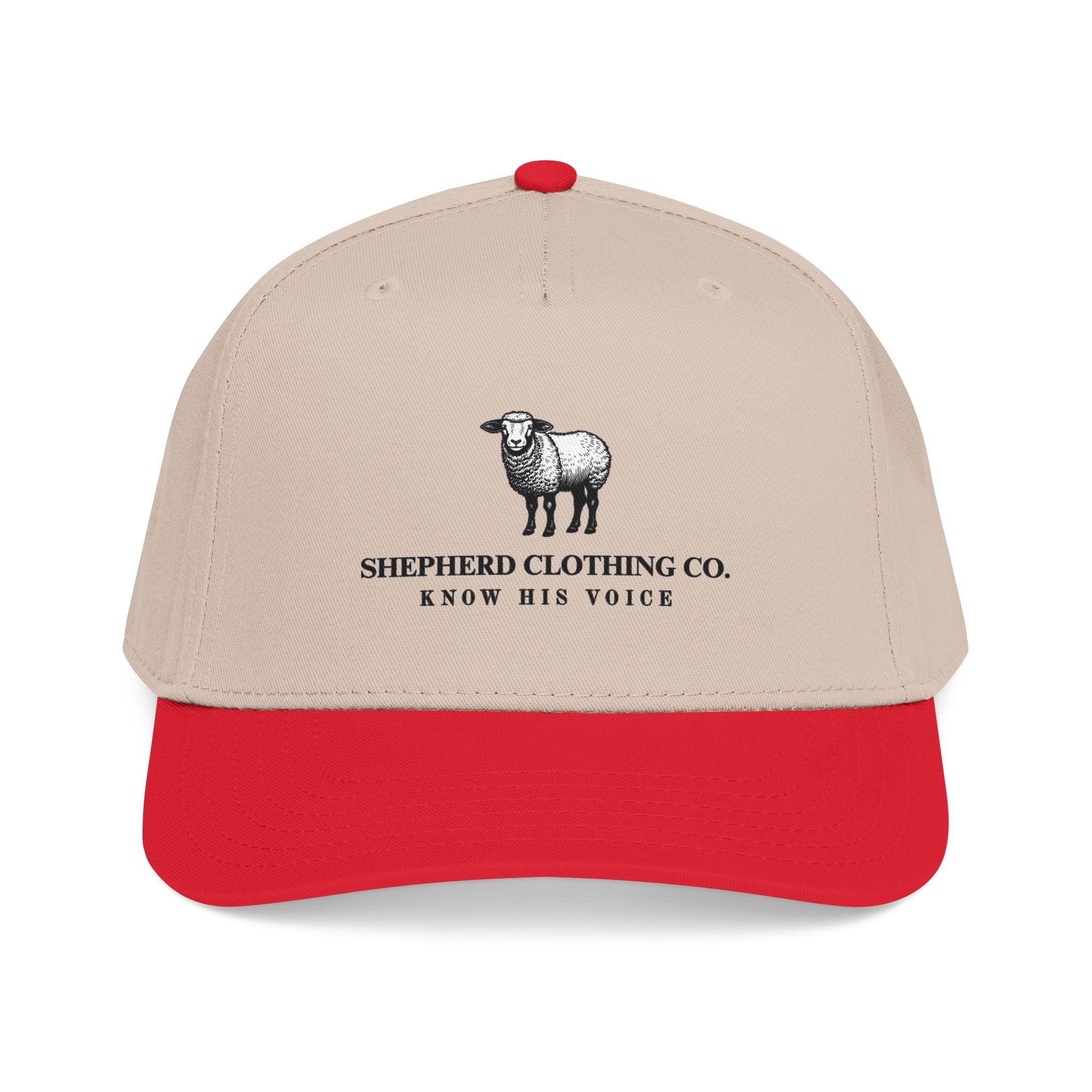 Sheep Logo Baseball Cap — "Shepherd Clothing Co. Know His Voice" Embroidered Hat