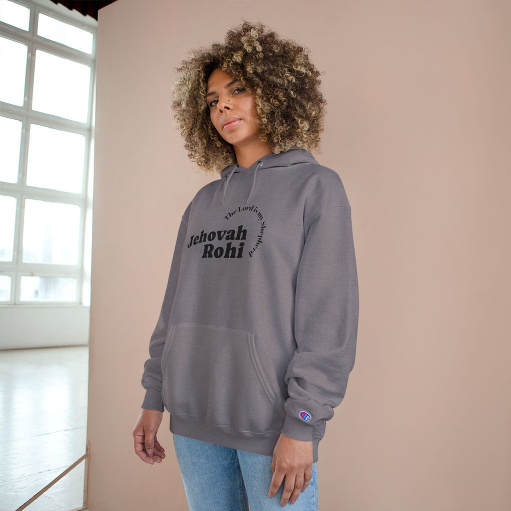 Jehovah Rohi Hoodie — Minimal Faith Sweatshirt (Psalm-inspired)