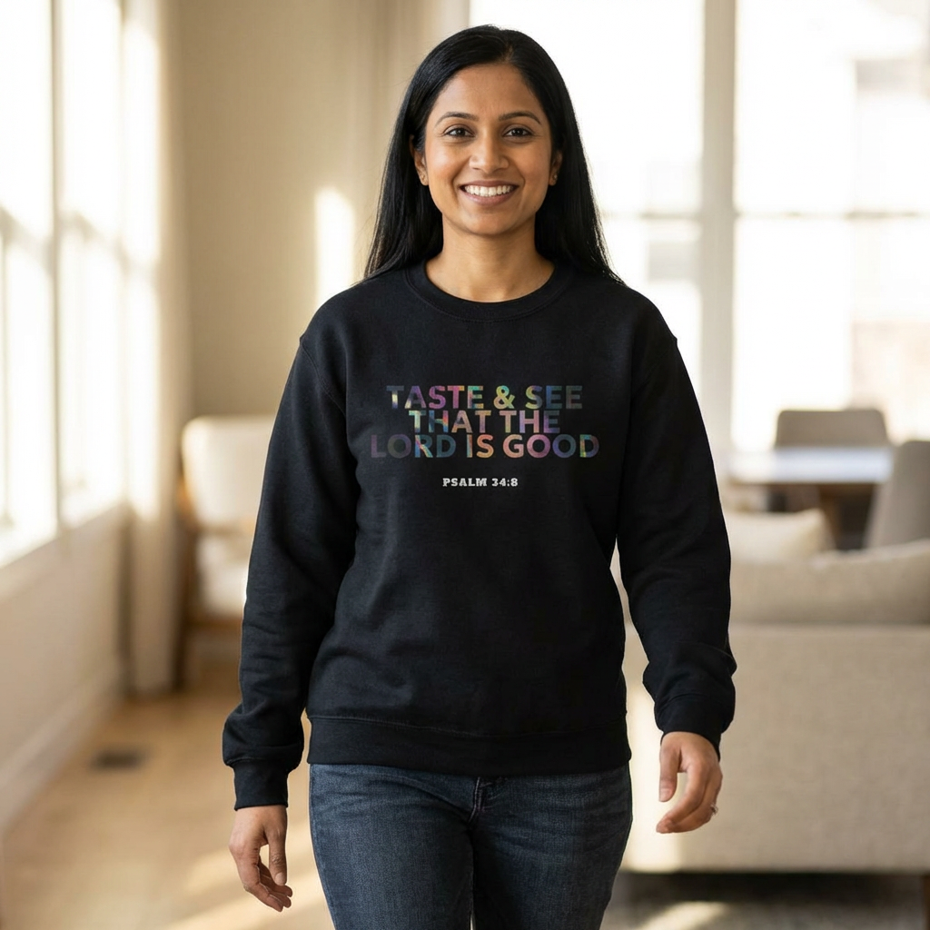Psalm 34:8 'Taste & See the Lord Is Good' Sweatshirt