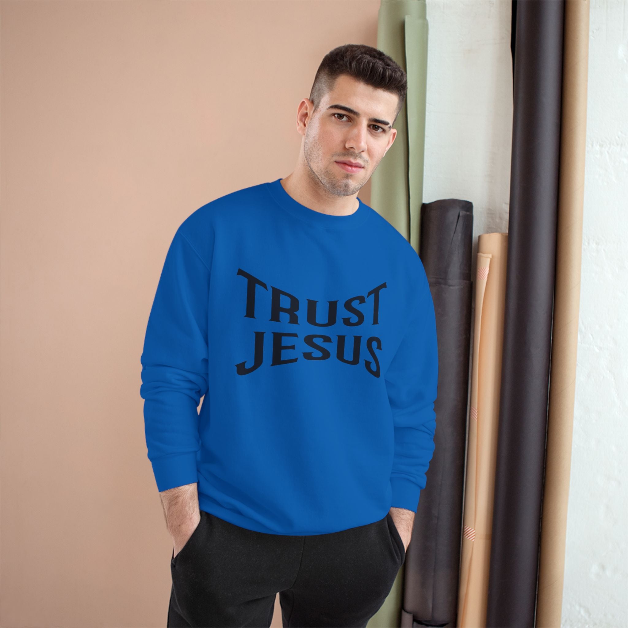 Trust Jesus Sweatshirt — Faith-Based Christian Crewneck (Est. 2026)