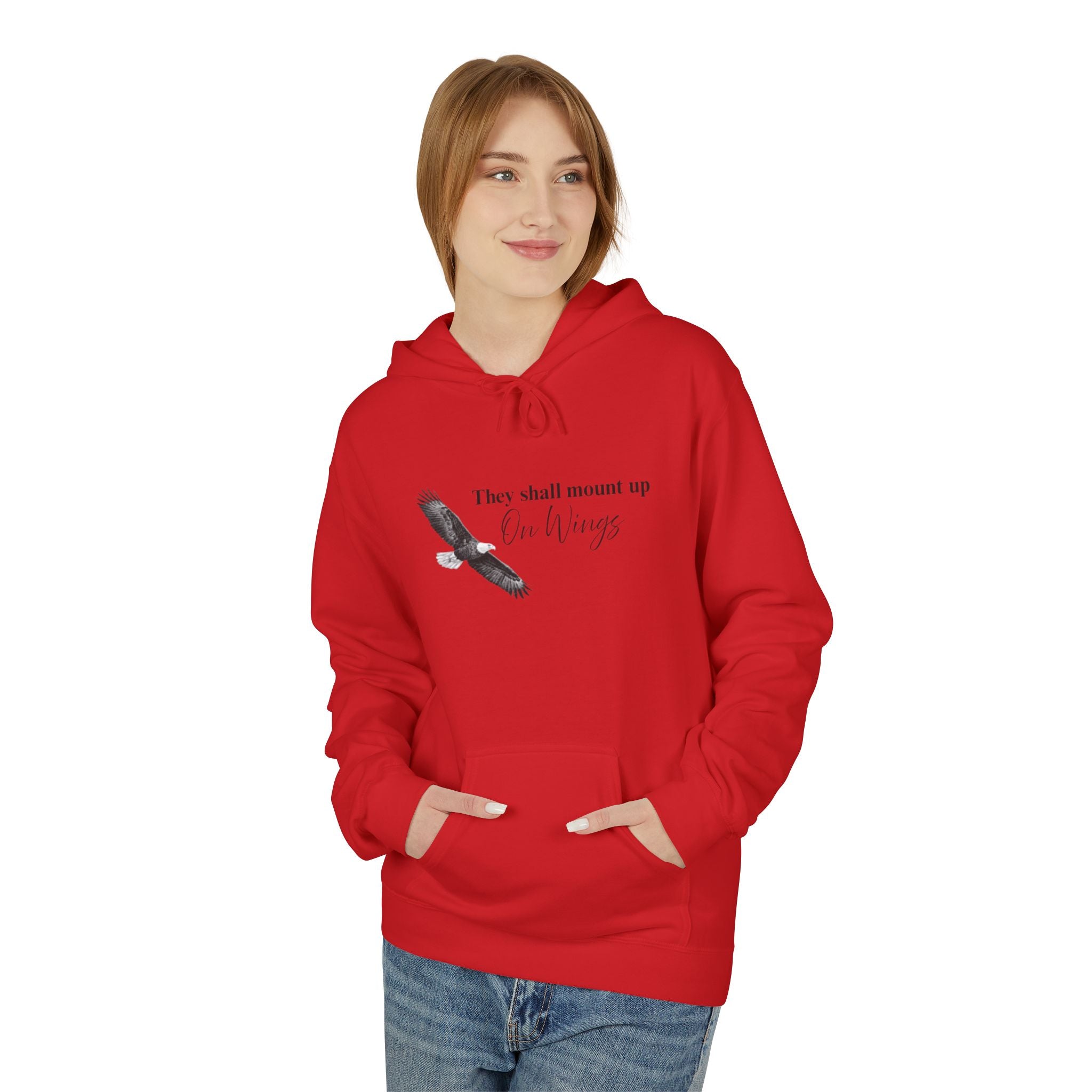 Soaring Eagle Hoodie - "They Shall Mount Up…” Inspirational Minimalist Pullover