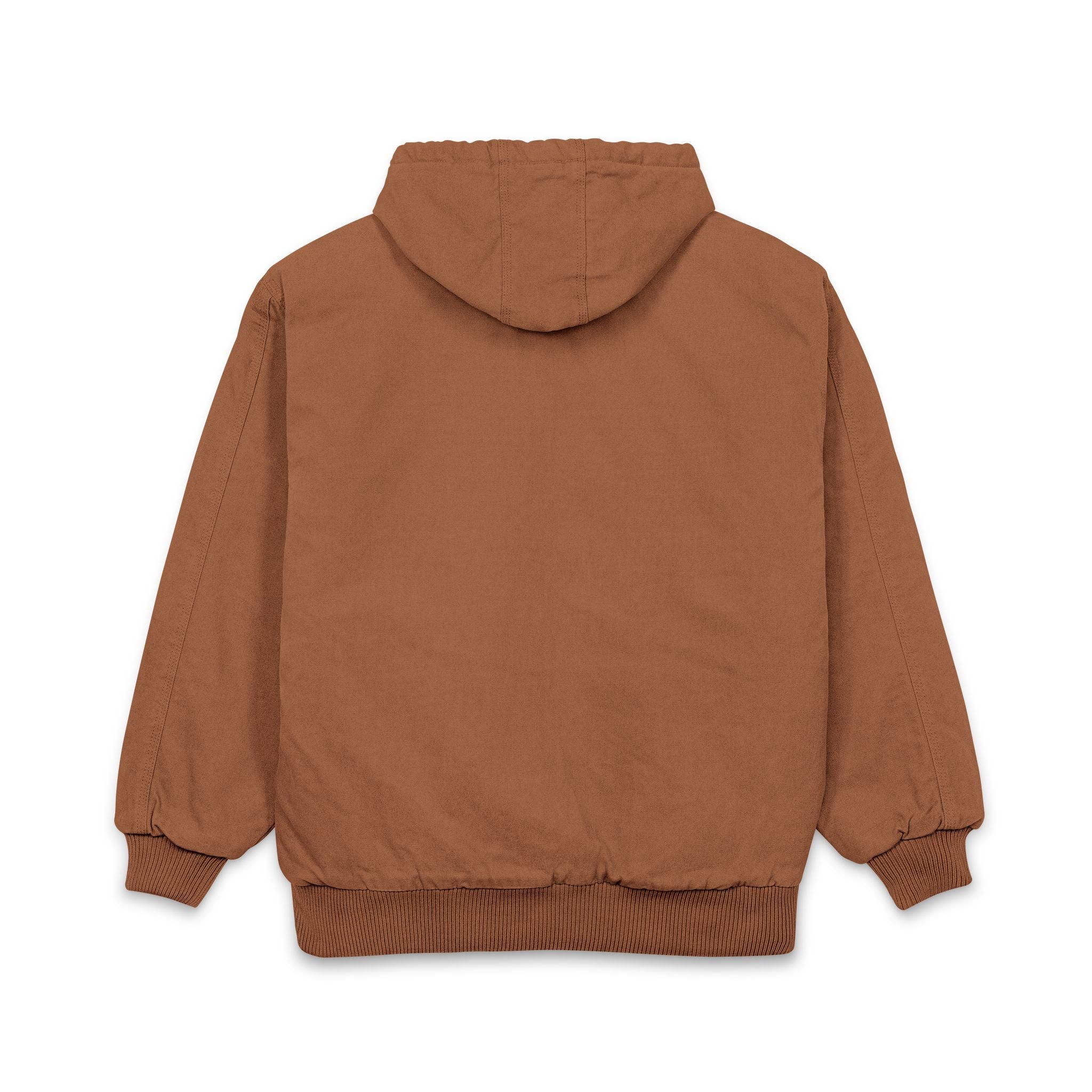 Duck Cloth Hooded Work Jacket - Embroidered Logo Heavy-Duty Workwear