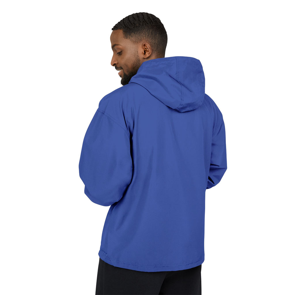 Packable Anorak Jacket — Light Blue Sheep Logo Windbreaker