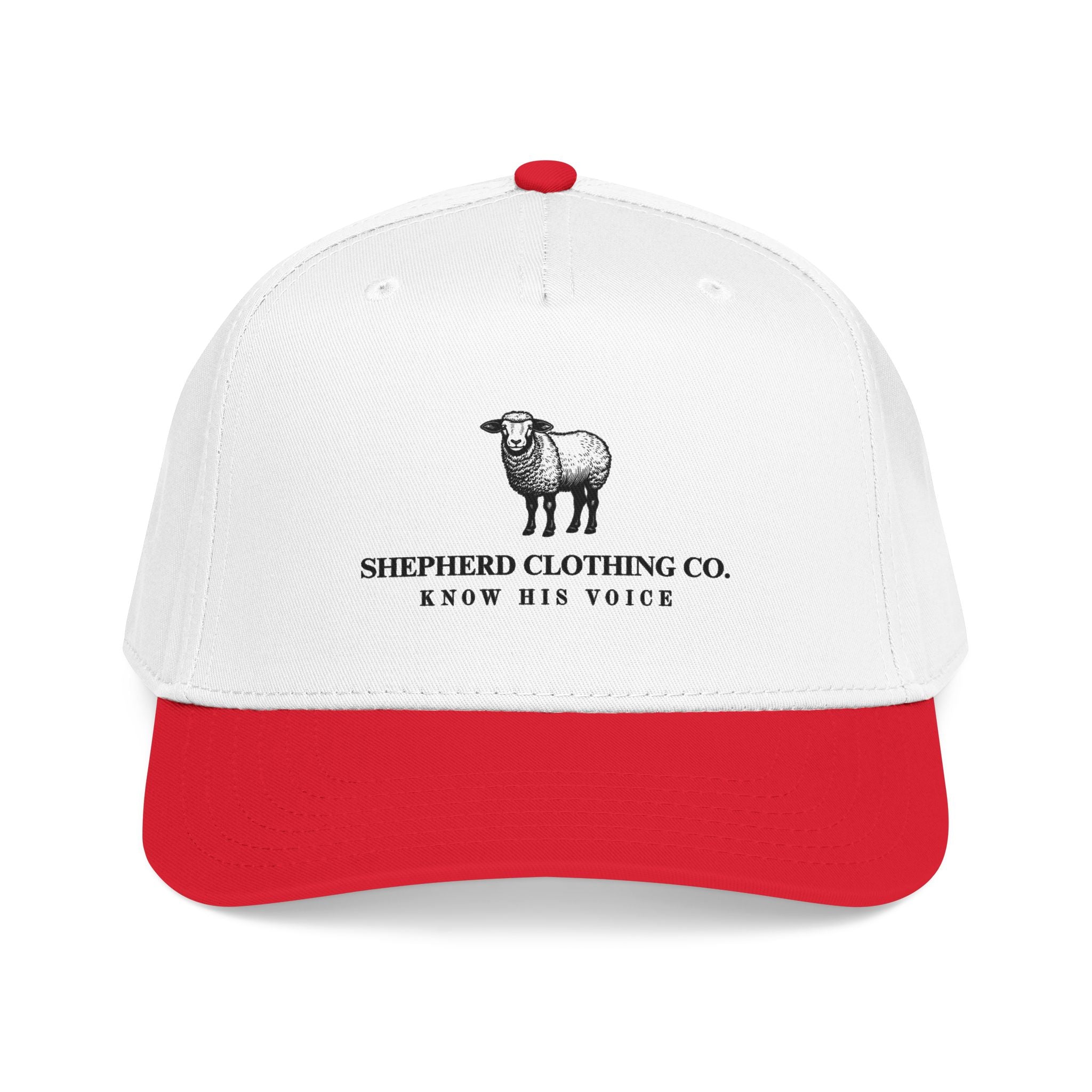 Sheep Logo Baseball Cap — "Shepherd Clothing Co. Know His Voice" Embroidered Hat