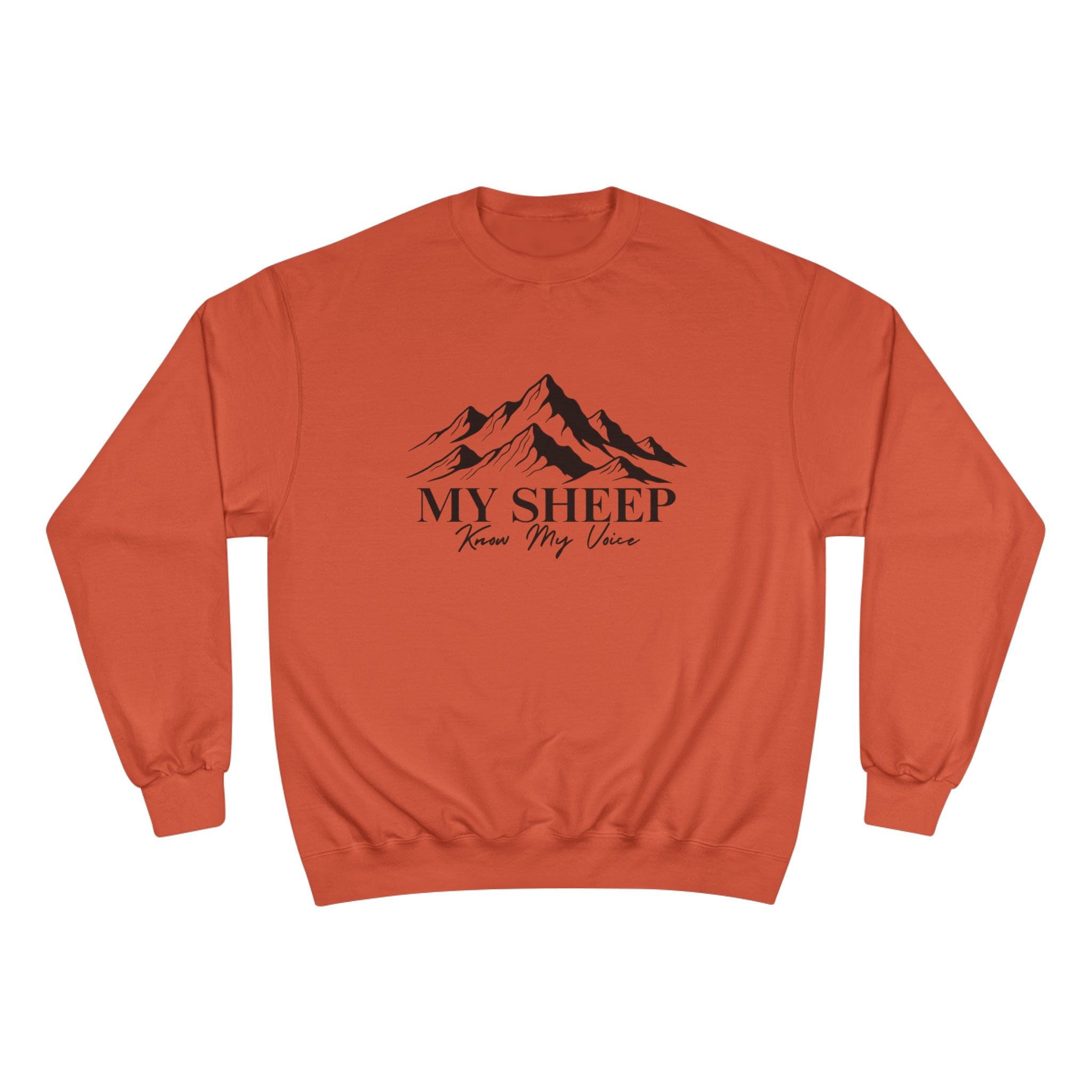 My Sheep Sweatshirt — Christian Mountain Crewneck (John 10:4)