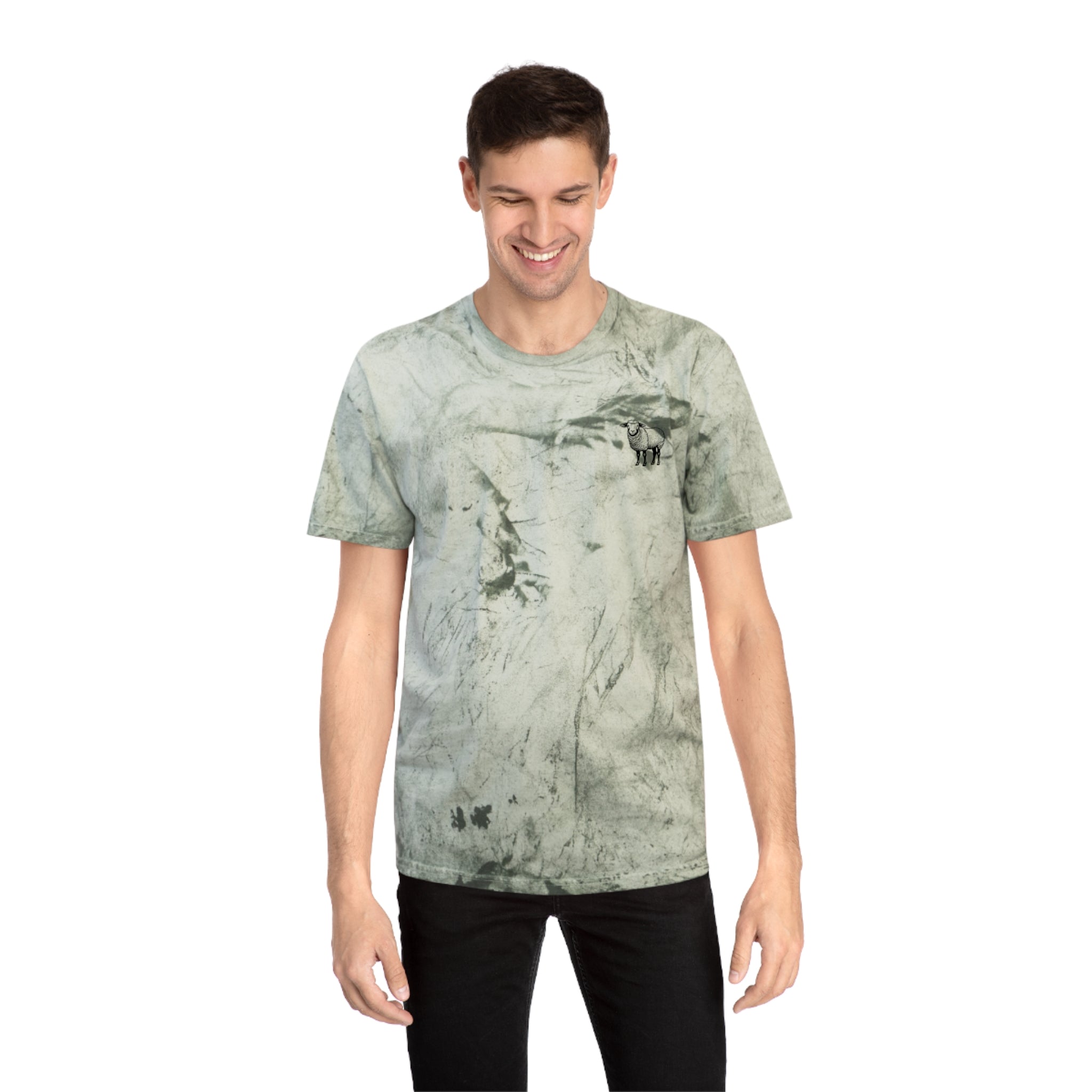 Christian Faith Tee — 'He Leads Me, He Guides Me' Tie-Dye T‑Shirt