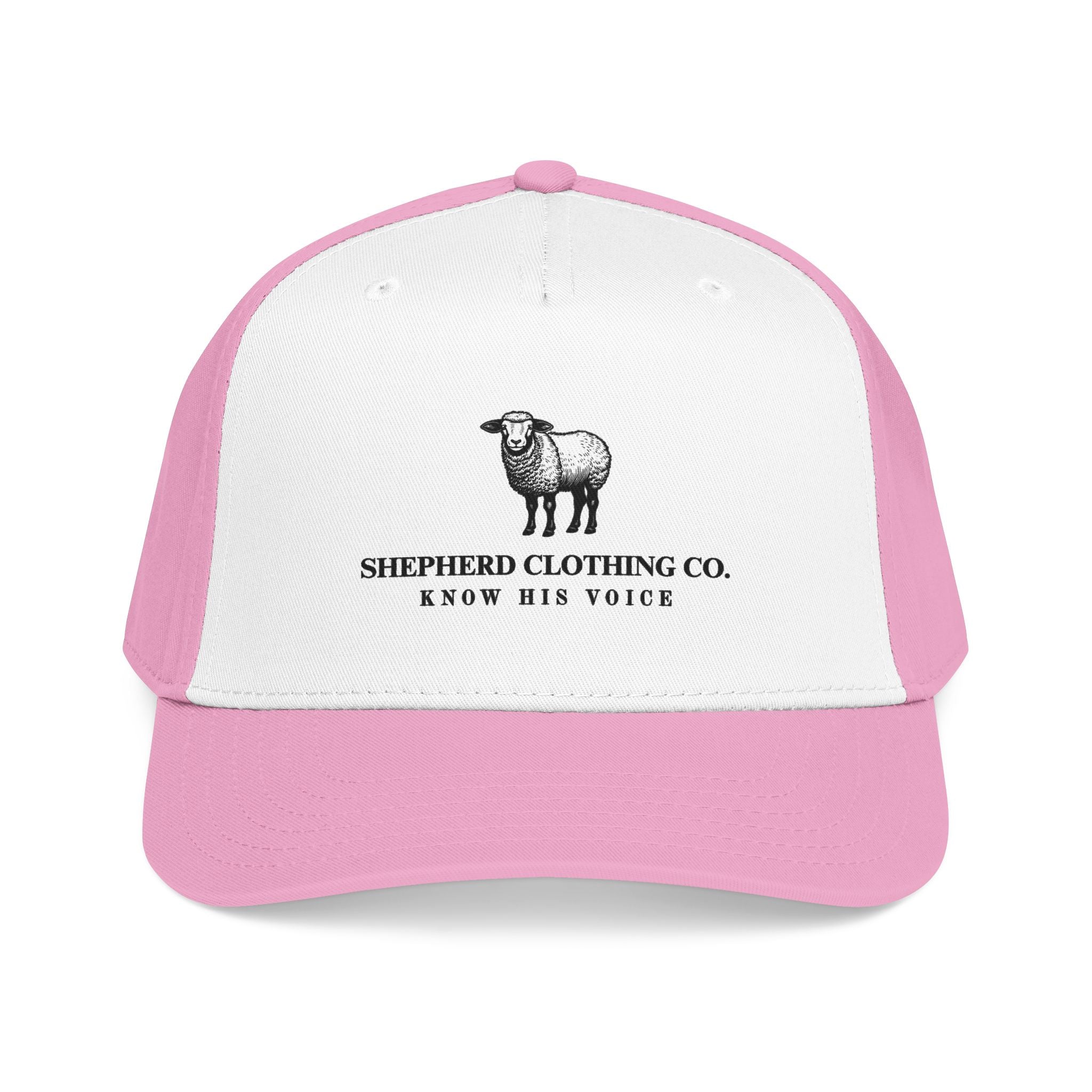 Sheep Logo Baseball Cap — "Shepherd Clothing Co. Know His Voice" Embroidered Hat