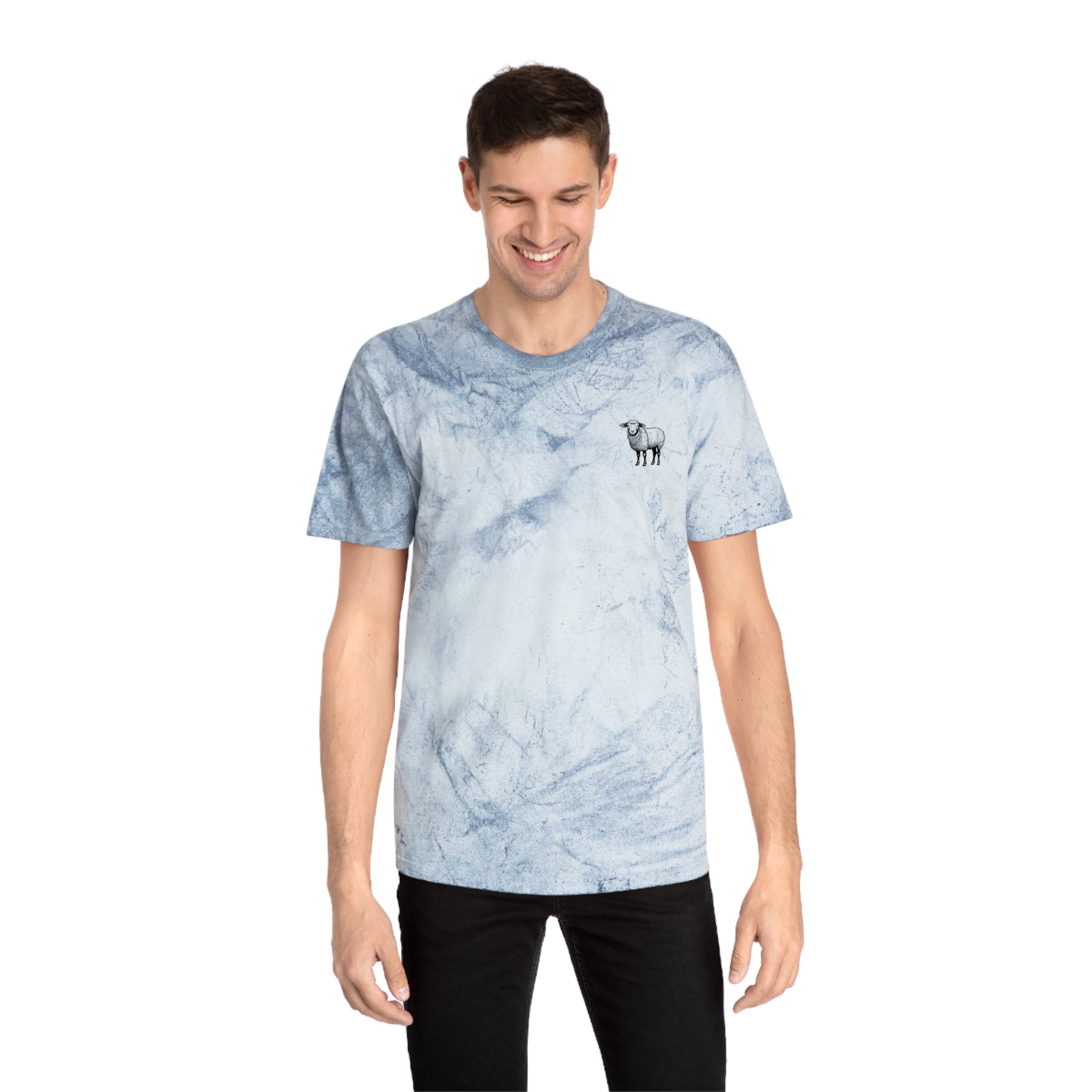 Christian Faith Tee — 'He Leads Me, He Guides Me' Tie-Dye T‑Shirt