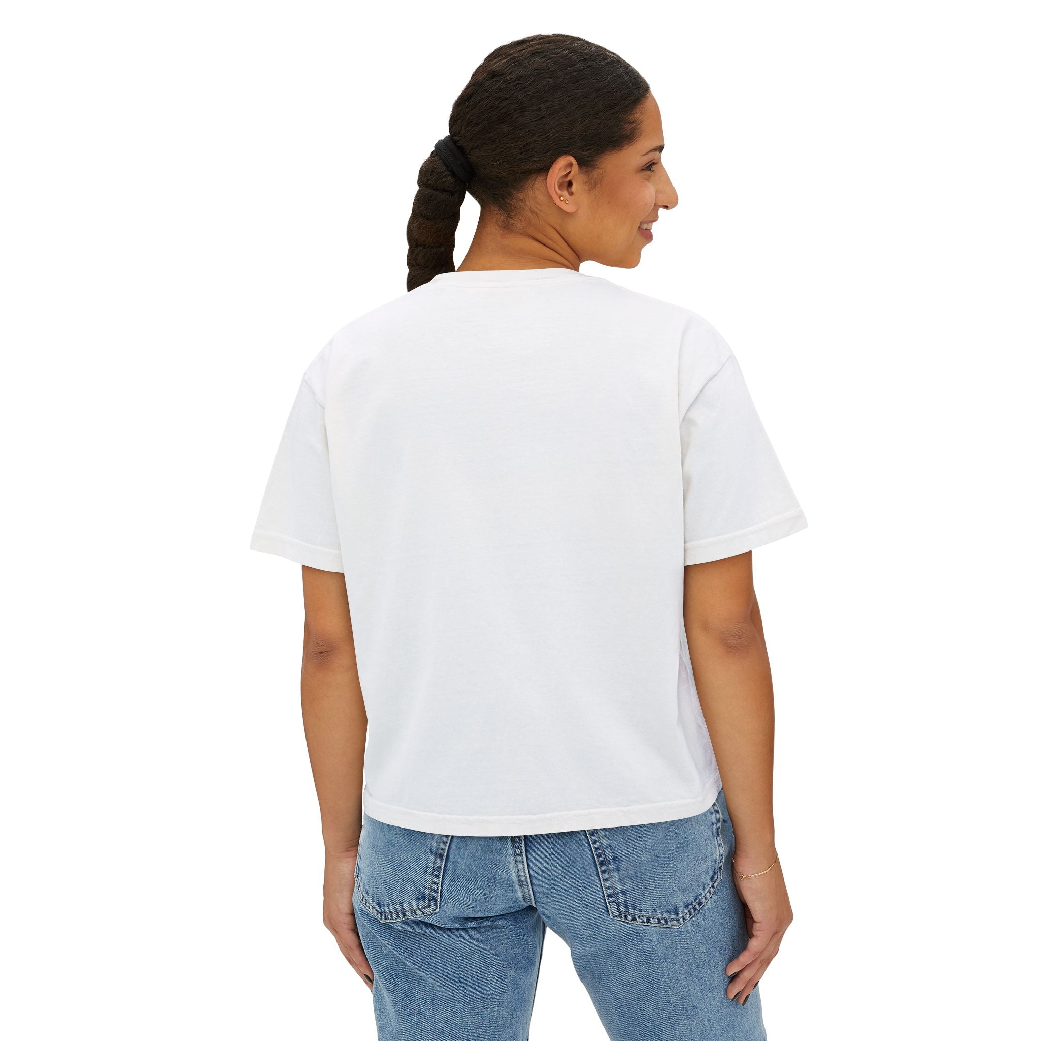 God Is Good Women's Boxy Tee — Faith-Based Casual Crop Top