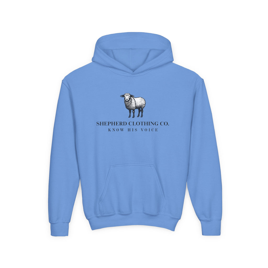 Youth Hoodie — Shepherd Clothing Co. 'Know His Voice' Lamb Graphic
