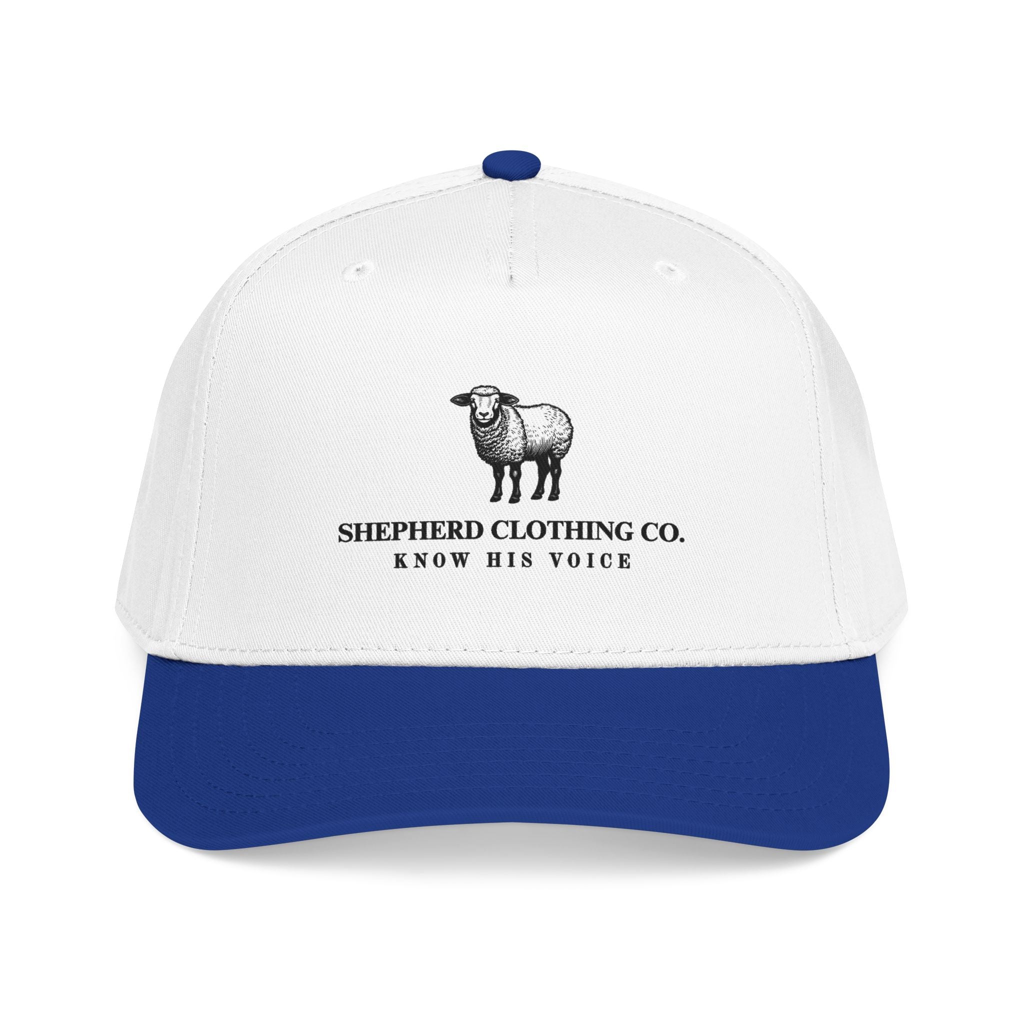Sheep Logo Baseball Cap — "Shepherd Clothing Co. Know His Voice" Embroidered Hat