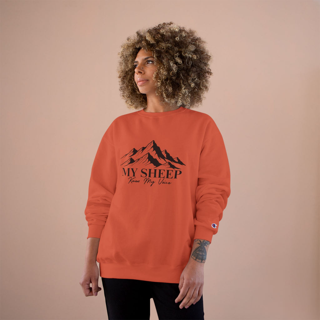 My Sheep Sweatshirt — Christian Mountain Crewneck (John 10:4)