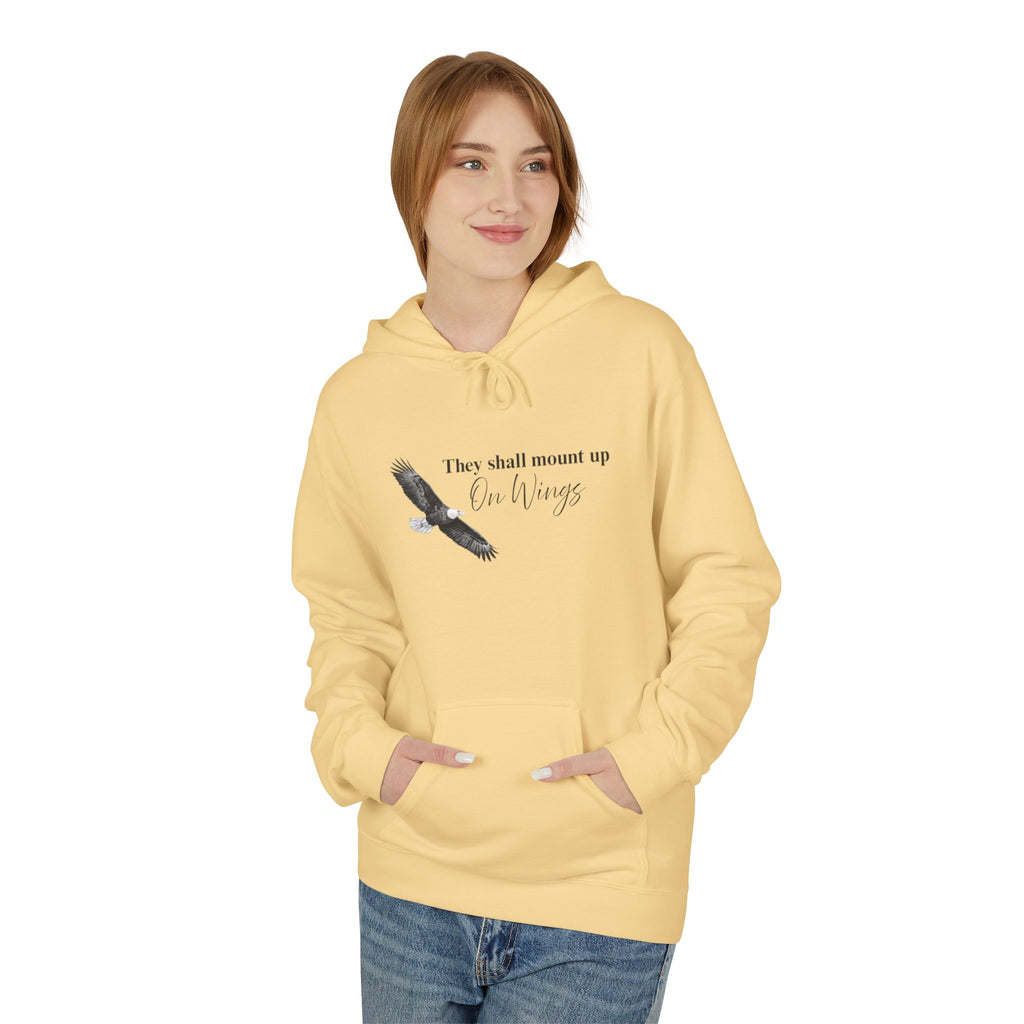 Soaring Eagle Hoodie - "They Shall Mount Up…” Inspirational Minimalist Pullover