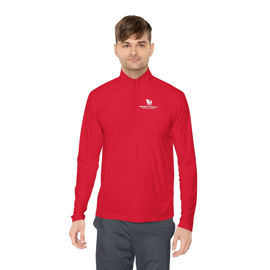 Quarter-Zip Pullover — Minimalist State Silhouette Chest Logo