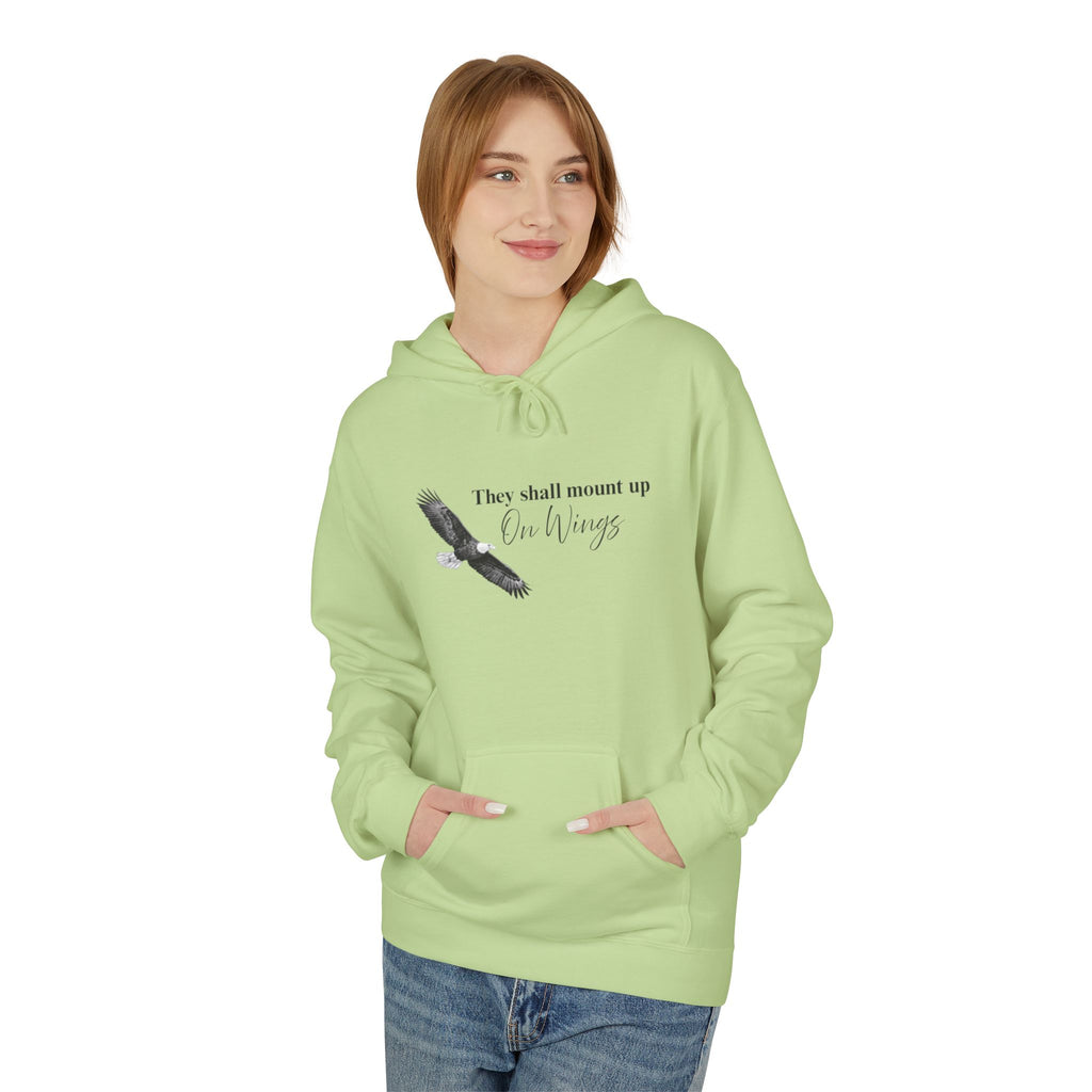 Soaring Eagle Hoodie - "They Shall Mount Up…” Inspirational Minimalist Pullover