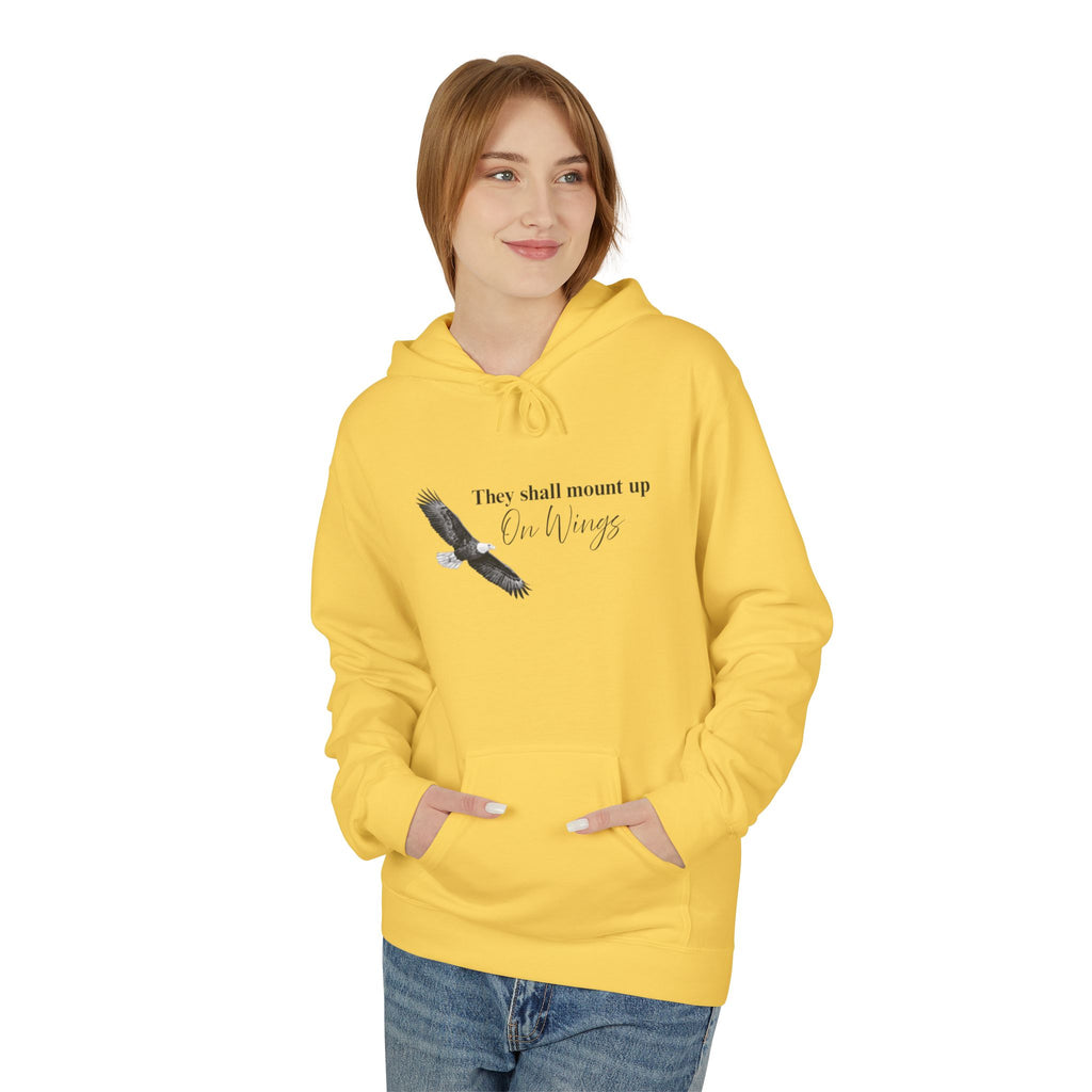Soaring Eagle Hoodie - "They Shall Mount Up…” Inspirational Minimalist Pullover
