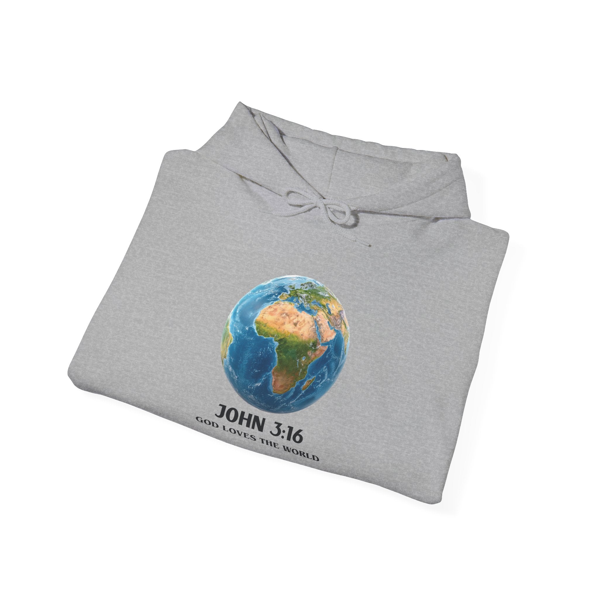 John 3:16 Earth Hoodie – Christian Faith Inspirational Pullover