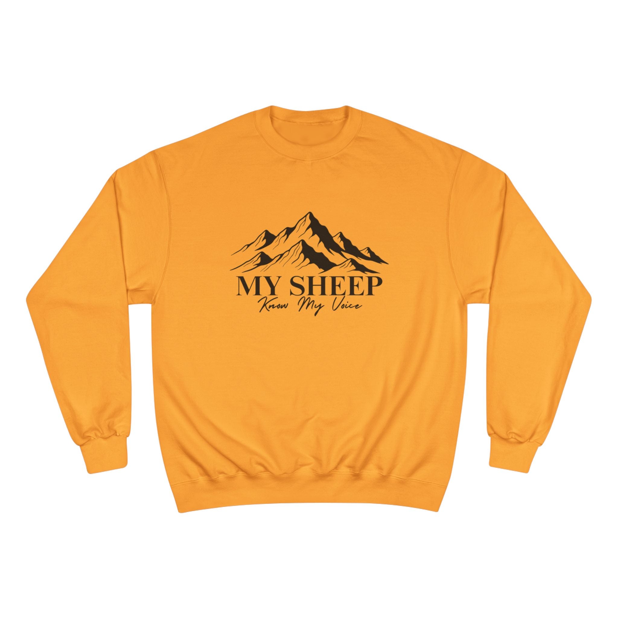 My Sheep Sweatshirt — Christian Mountain Crewneck (John 10:4)