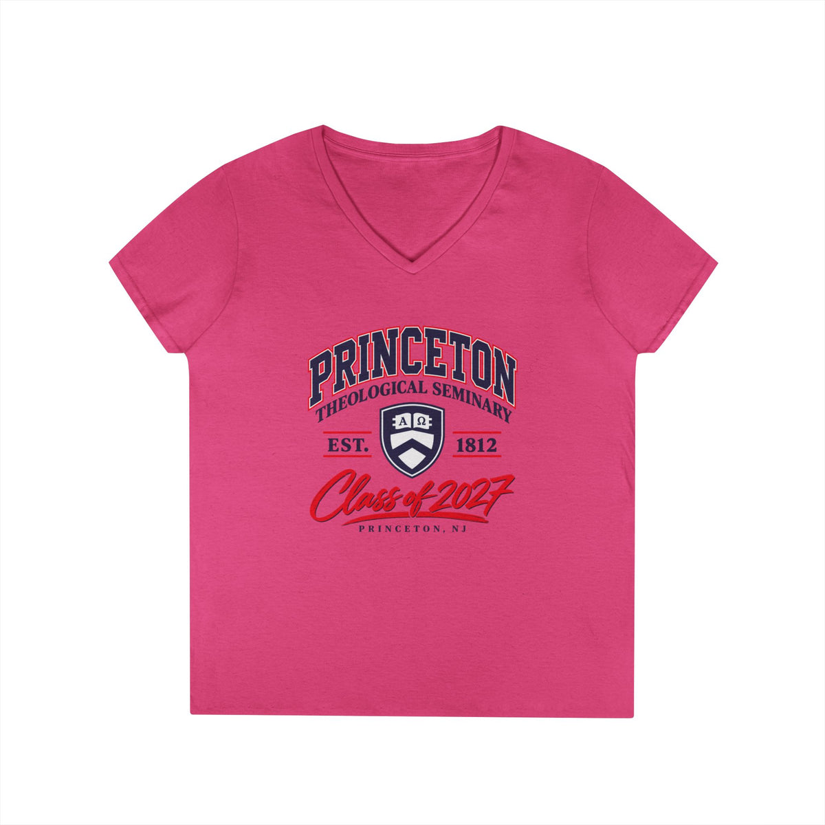 Cathedral Sketch V-Neck T-Shirt_New PTS Logo