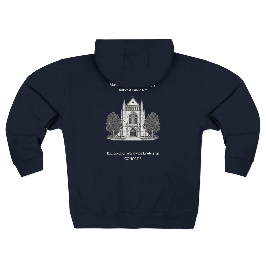 Princeton Theological Seminary Class of 2027 Zip Hoodie — Campus Chapel Illustration