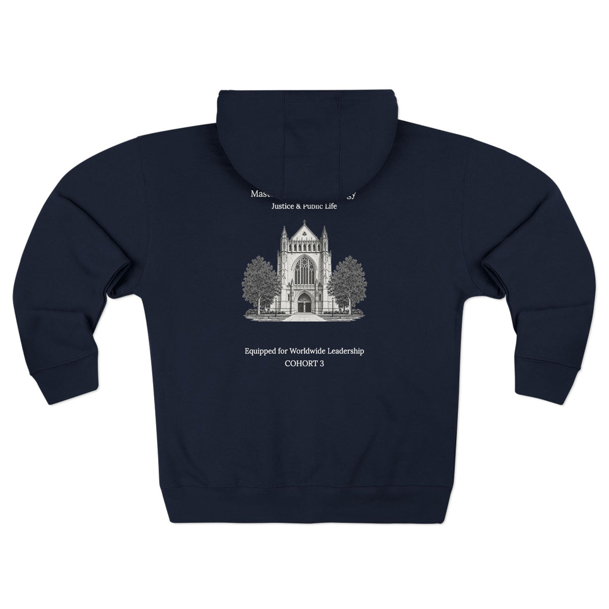 Princeton Theological Seminary Class of 2027 Zip Hoodie — Campus Chapel Illustration