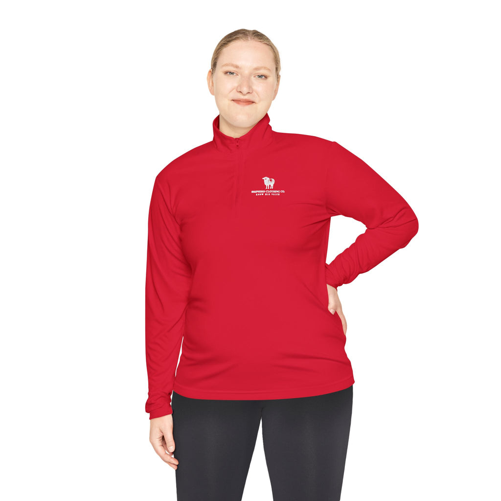 Quarter-Zip Pullover — Minimalist State Silhouette Chest Logo