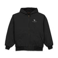 Duck Cloth Hooded Work Jacket - Embroidered Logo Heavy-Duty Workwear