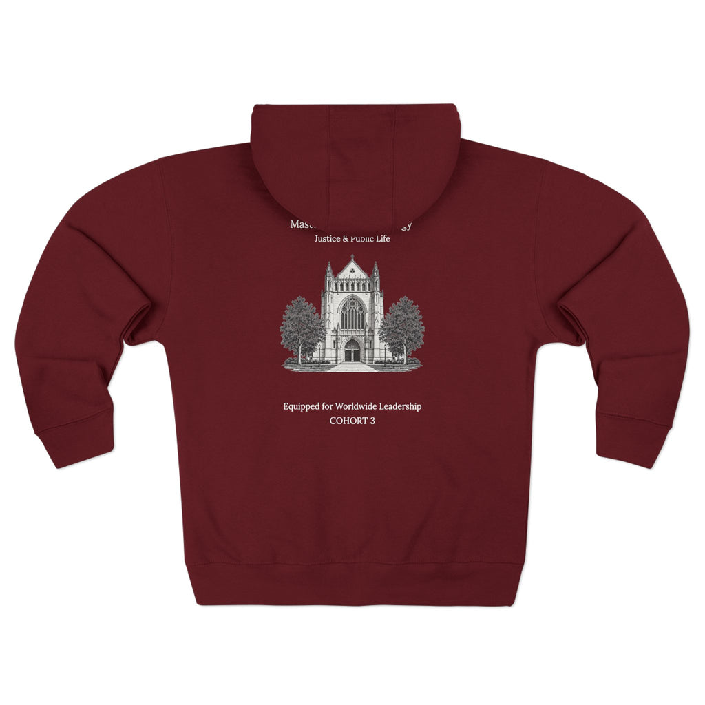 Princeton Theological Seminary Class of 2027 Zip Hoodie — Campus Chapel Illustration