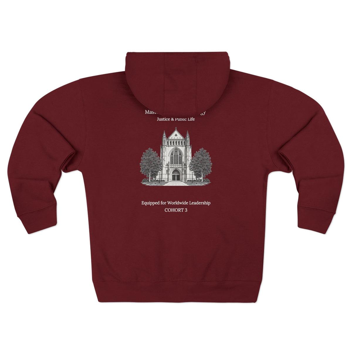 Princeton Theological Seminary Class of 2027 Zip Hoodie — Campus Chapel Illustration