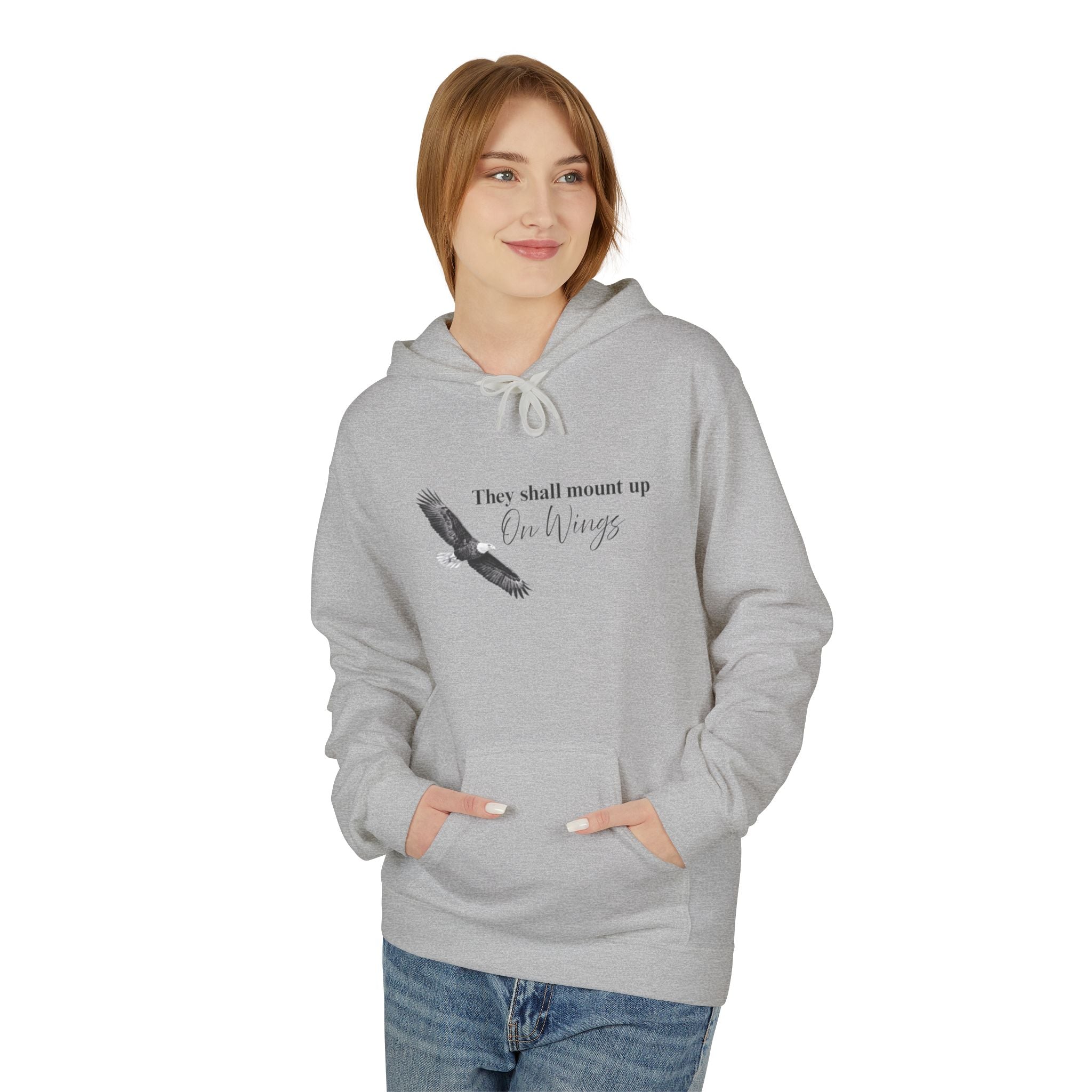 Soaring Eagle Hoodie - "They Shall Mount Up…” Inspirational Minimalist Pullover