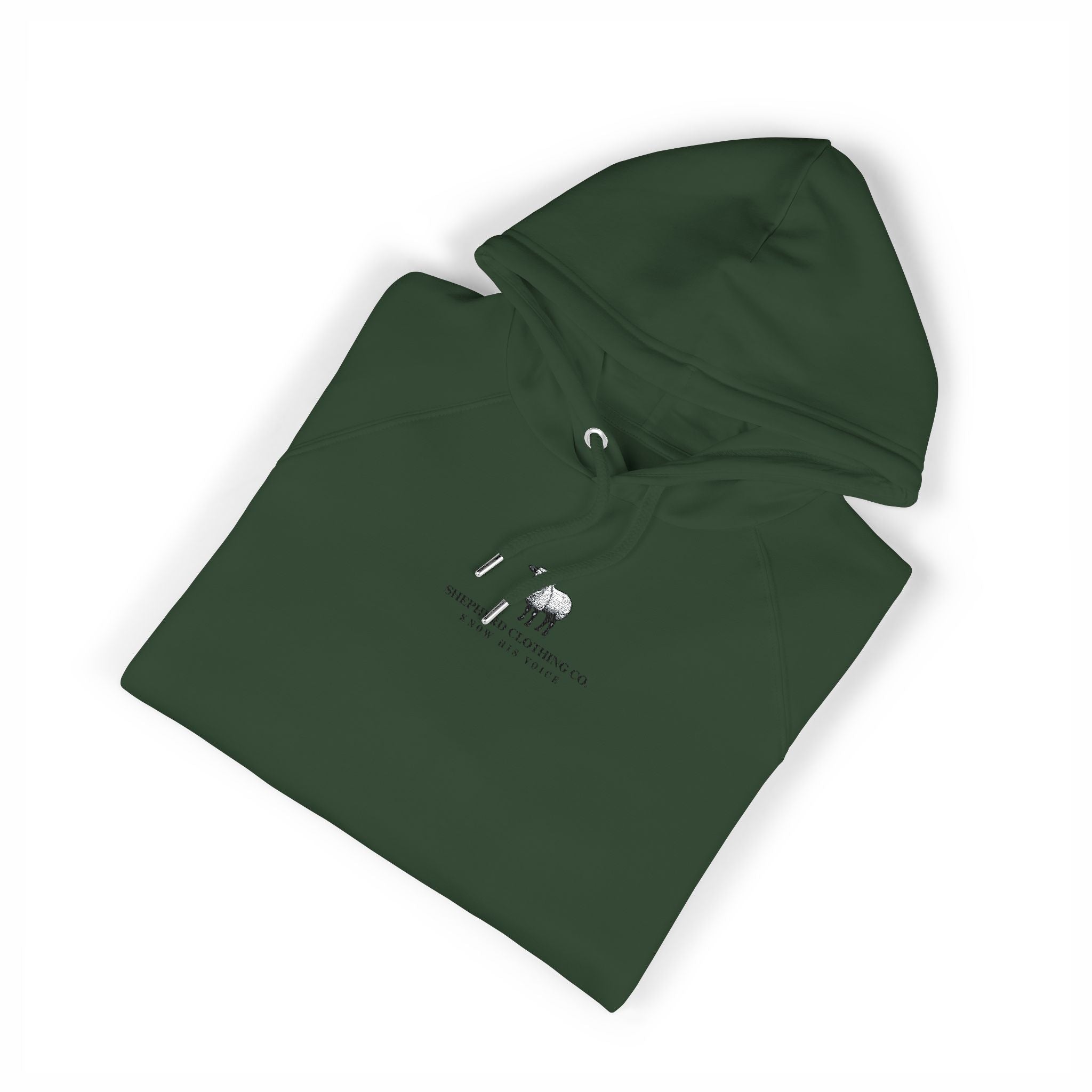 Embroidered Minimalist Sheep Hoodie — Eco Raglan Pullover