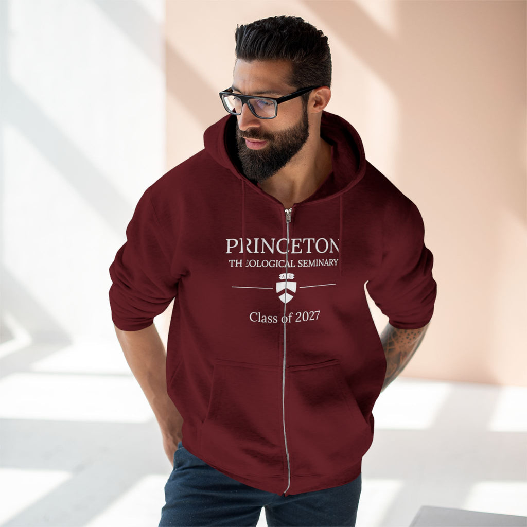 Princeton Theological Seminary Class of 2027 Zip Hoodie — Campus Chapel Illustration