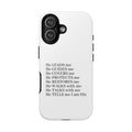Christian Faith iPhone Case (White)  — "He Leads Me" Inspirational Phone Cover