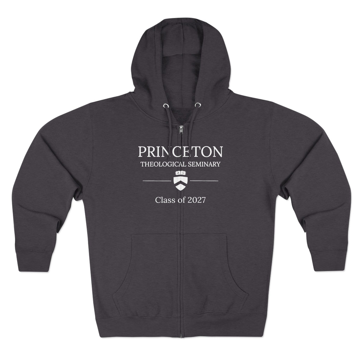 Princeton Theological Seminary Class of 2027 Zip Hoodie — Campus Chapel Illustration