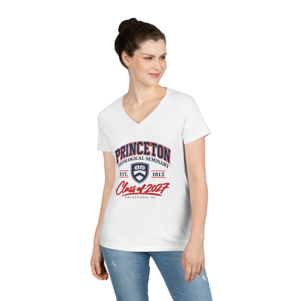 Cathedral Sketch V-Neck T-Shirt_New PTS Logo