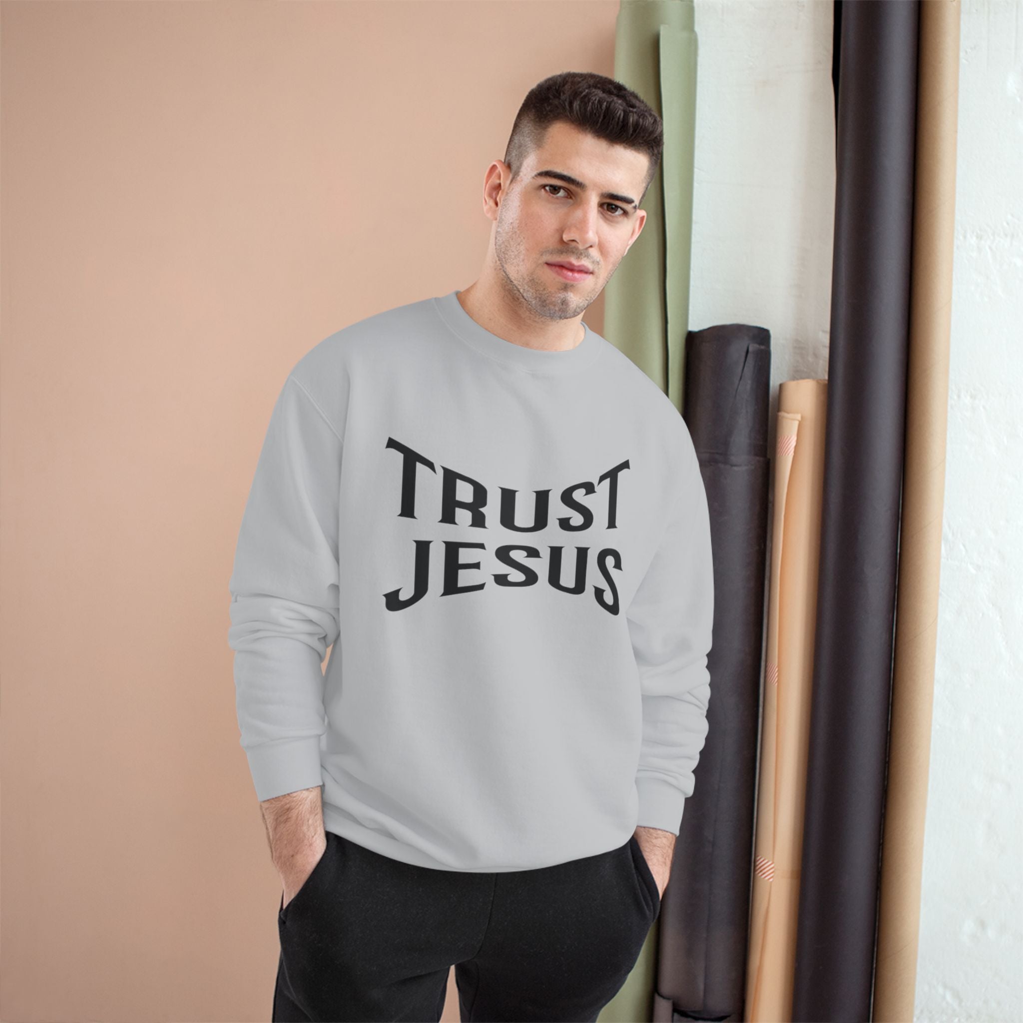 Trust Jesus Sweatshirt — Faith-Based Christian Crewneck (Est. 2026)
