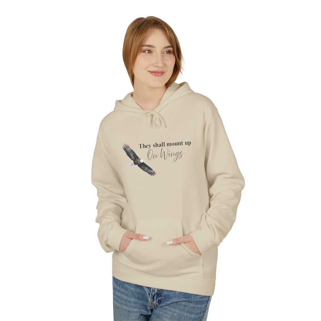 Soaring Eagle Hoodie - "They Shall Mount Up…” Inspirational Minimalist Pullover