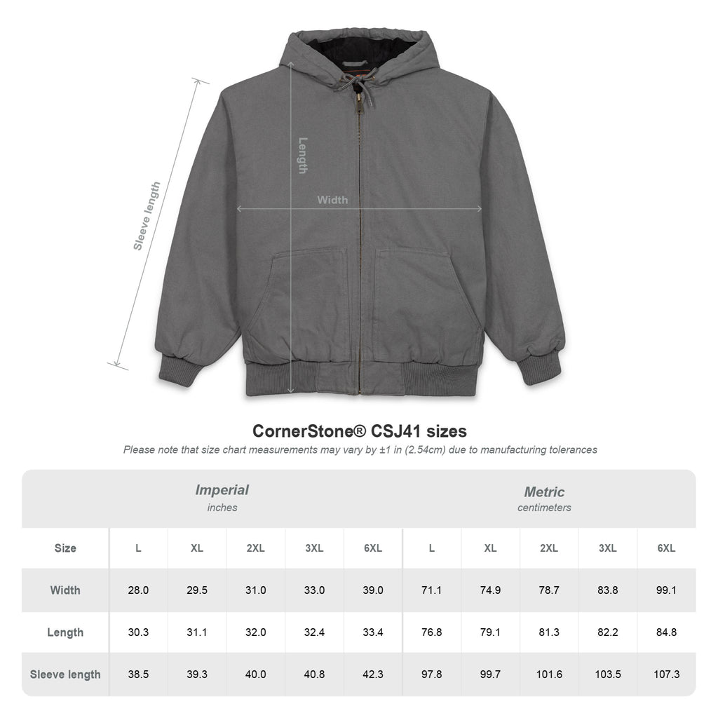 Duck Cloth Hooded Work Jacket - Embroidered Logo Heavy-Duty Workwear