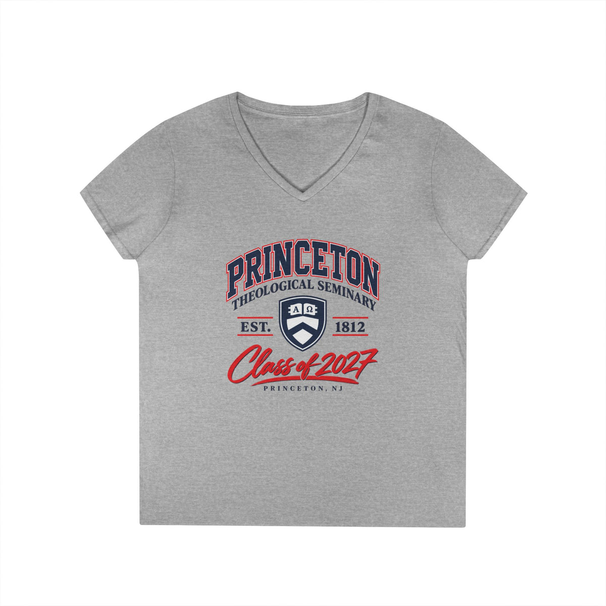 Cathedral Sketch V-Neck T-Shirt_New PTS Logo
