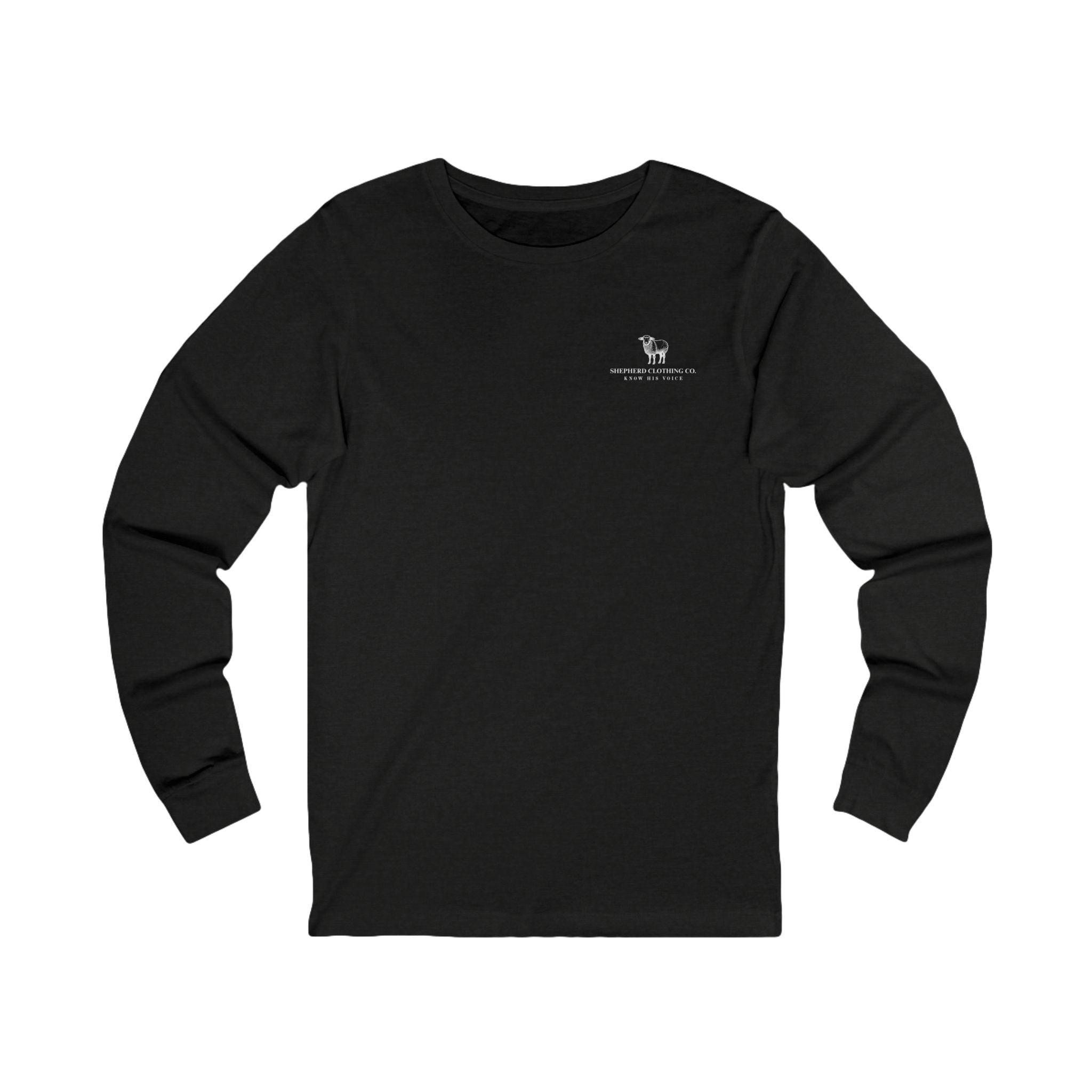 Long Sleeve Tee — 'Romans 8:28' Inspirational Christian Bible Verse Shirt