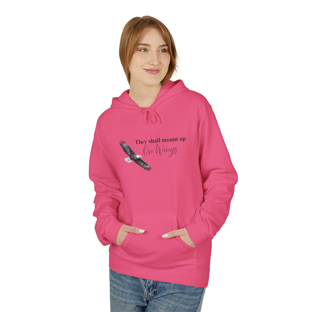 Soaring Eagle Hoodie - "They Shall Mount Up…” Inspirational Minimalist Pullover