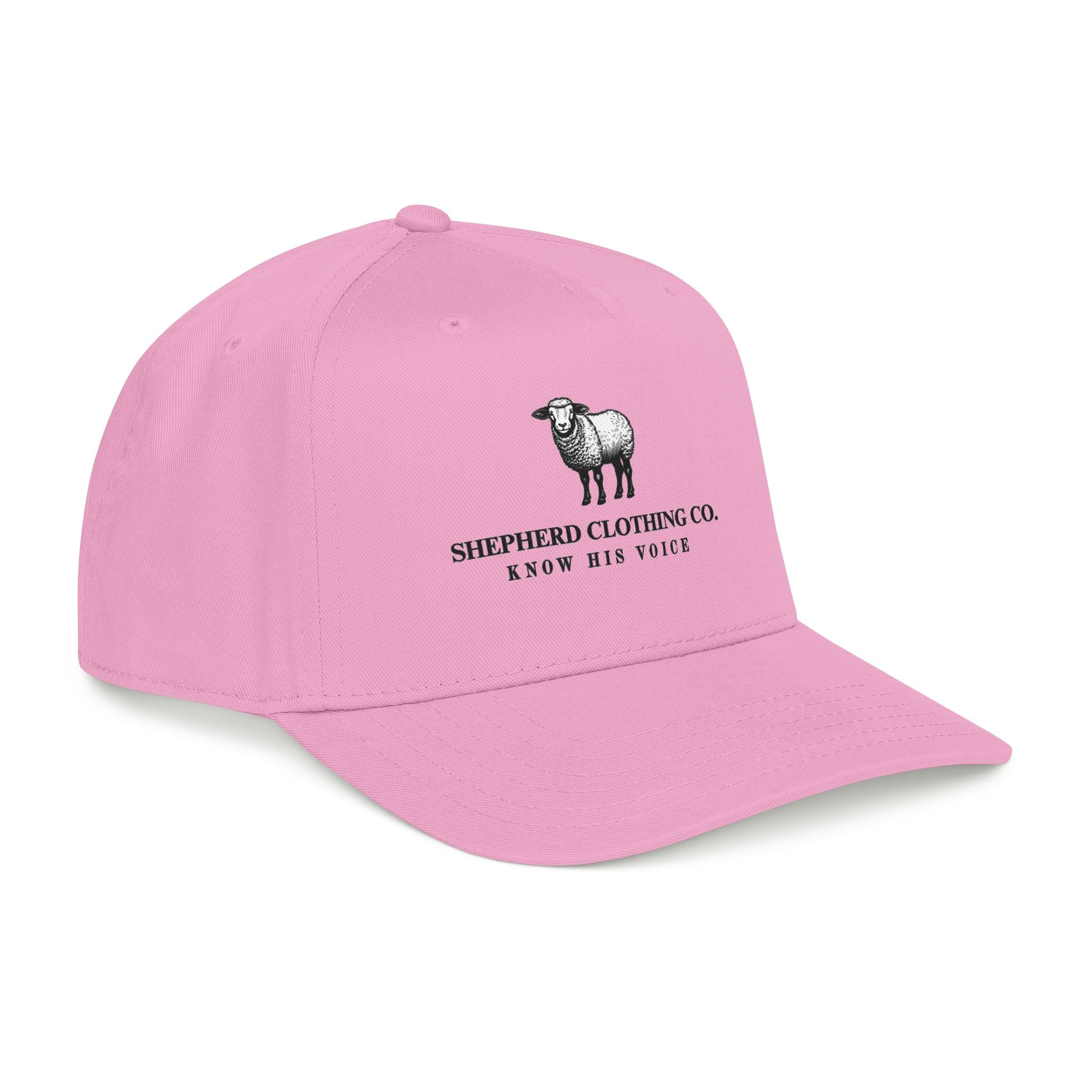 Sheep Logo Baseball Cap — "Shepherd Clothing Co. Know His Voice" Embroidered Hat