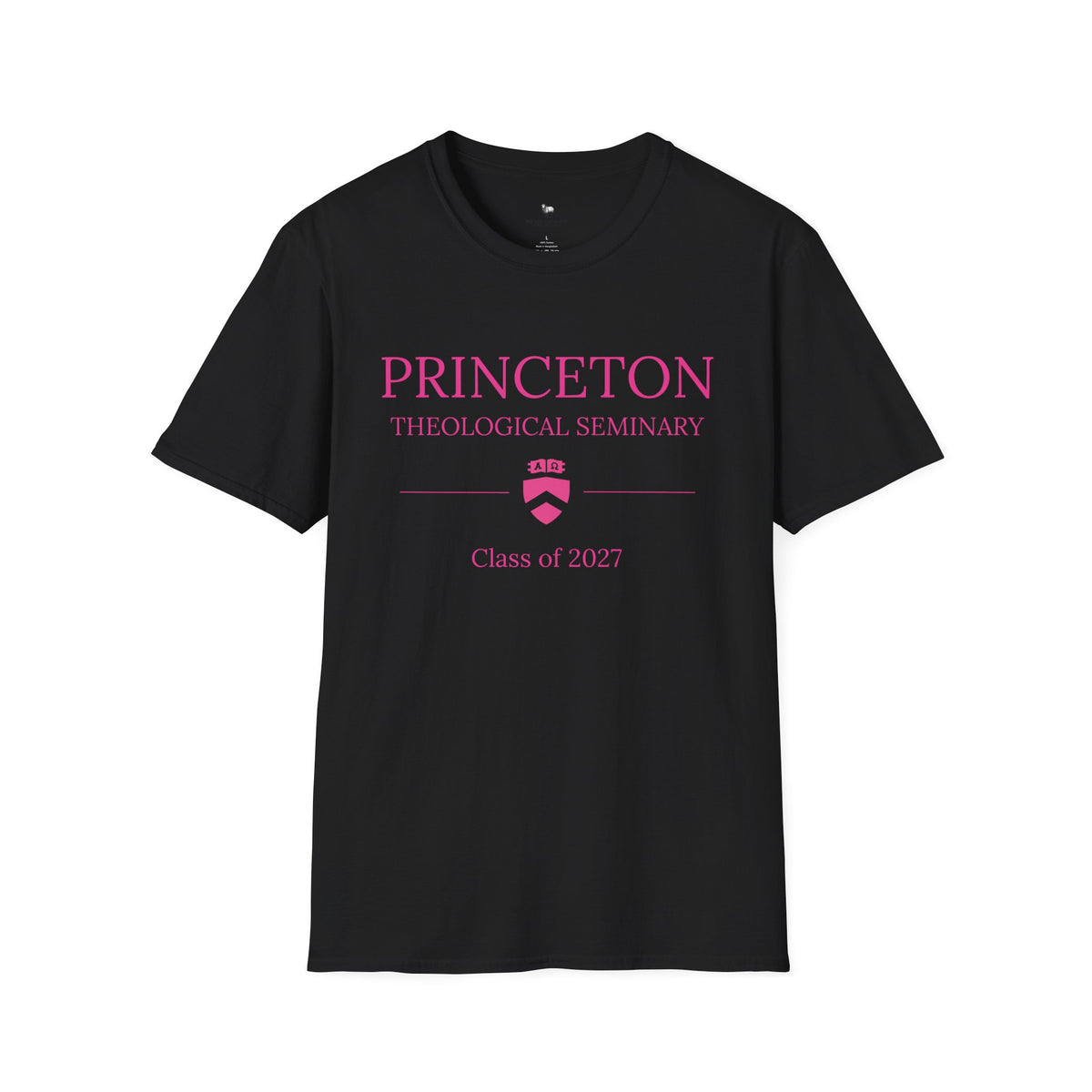 Princeton Theological Seminary Class of 2027 T-Shirt (Pink Lettering for AKA's)