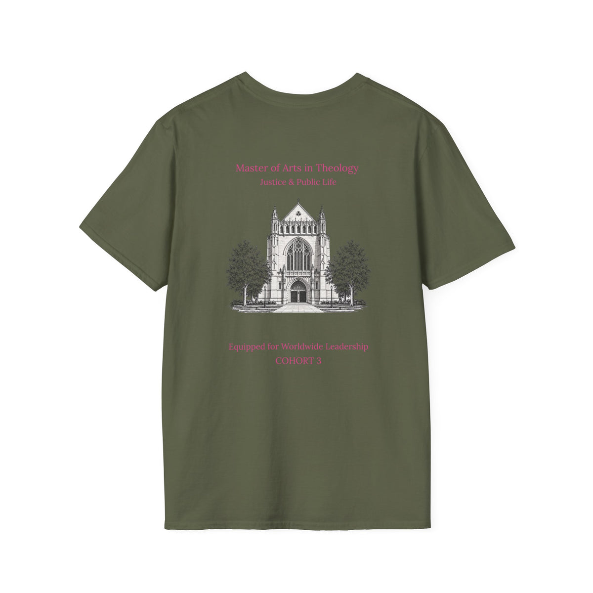 Princeton Theological Seminary Class of 2027 T-Shirt (Pink Lettering for AKA's)